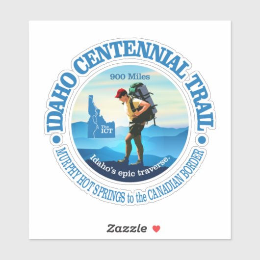 Idaho Centennial Trail (C) Aufkleber (Blatt)