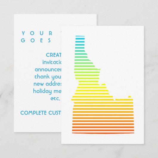 Idaho Chillout Einladung (Vorne/Hinten)