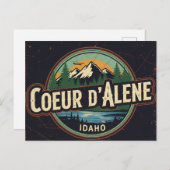Idaho Coeur d'Alene Grunge erschüttert Postkarte (Vorne/Hinten)