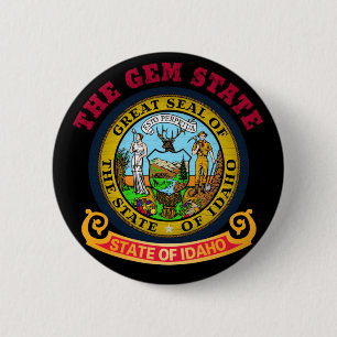 IDAHO CROSSROADS STAAT FLAG BUTTON