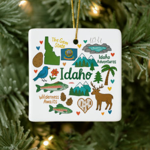 Idaho Custom Family Trip Weihnachten bewahren Keramikornament