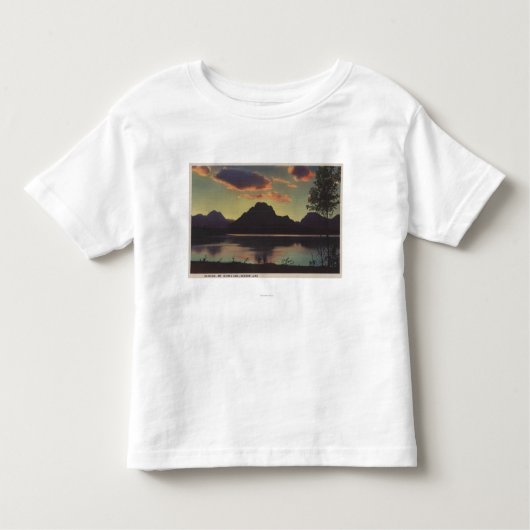 Idaho - Dämmerungs-Ansicht von Mt. Moran u. Kleinkind T-shirt (Vorderseite)