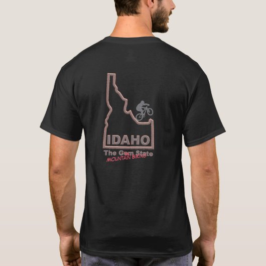 IDAHO der Gebirgsfahrrad-Staat. T - Shirt (Rückseite)