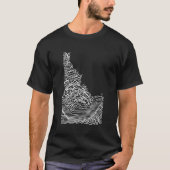 Idaho Division Unbekannte Höhenlagen Joy Plot Retr T-Shirt (Vorderseite)