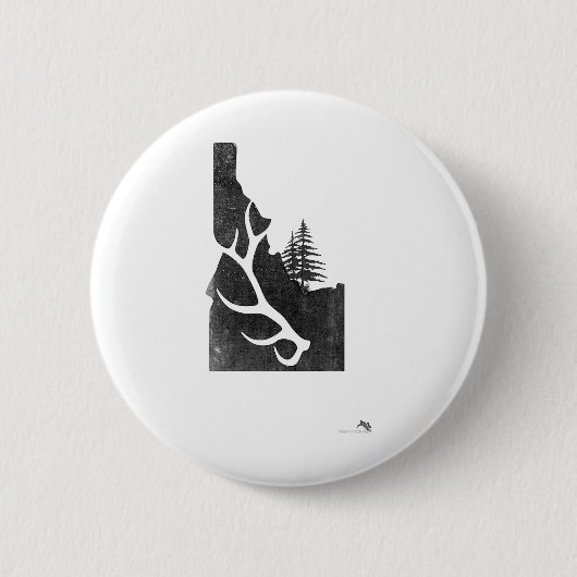 Idaho-Elchjäger mit abgefallenem Geweih Button (Vorderseite)