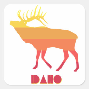 Idaho Elk Quadratischer Aufkleber