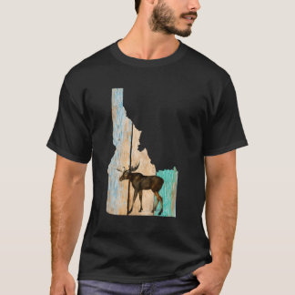 Idaho Elk Vintag Jagd Vater Elk Lover Gift T-Shirt