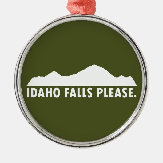 Idaho Falls Bitte Ornament Aus Metall (Vorne)
