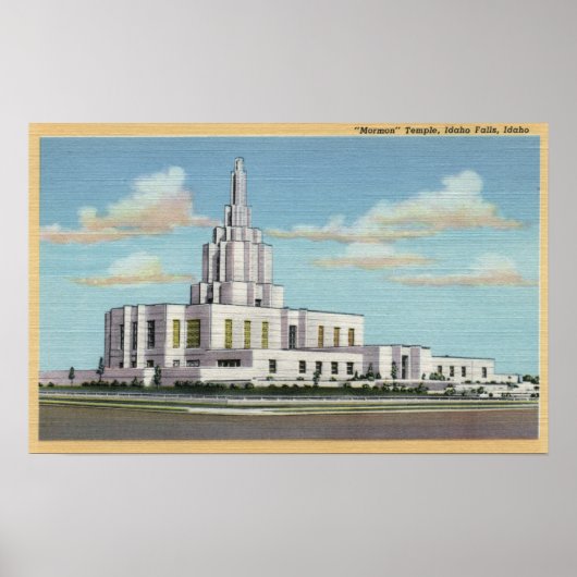 Idaho Falls, ID - Mormon Temple View Poster (Vorne)