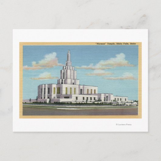 Idaho Falls, ID - Mormon Temple View Postkarte (Vorderseite)