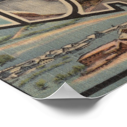 Idaho Falls, Idaho - Große Letter-Szenen Poster (Ecke)