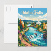 Idaho Falls Idaho Postkarte (Vorne/Hinten)