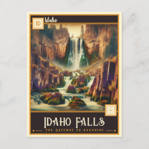 Idaho Falls, Idaho Vintage Postkarte