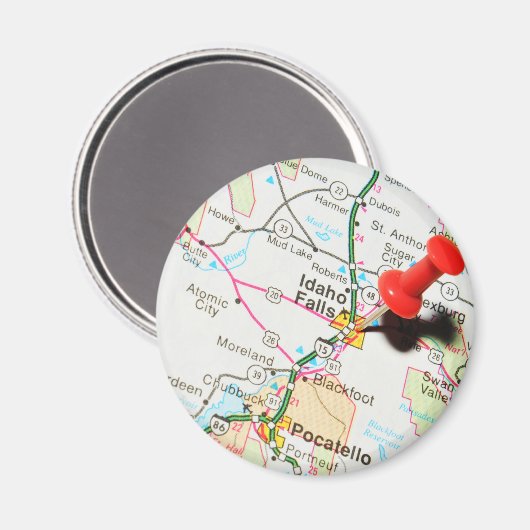 Idaho Falls Magnet (Vorderseite/Rückseite)