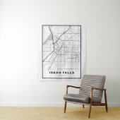 Idaho Falls Map Wandteppich (Beispiel)