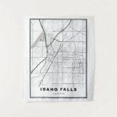 Idaho Falls Map Wandteppich (Vorderseite)
