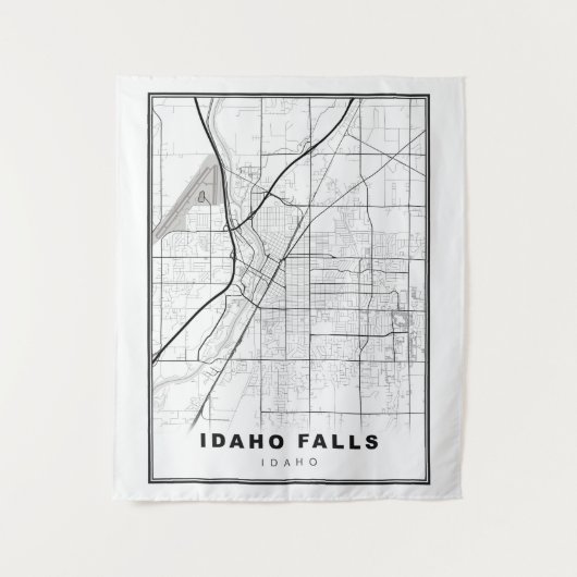 Idaho Falls Map Wandteppich (Vorderseite)