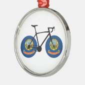 Idaho Flag Cycling Ornament Aus Metall (Links)