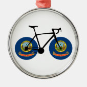 Idaho Flag Cycling Ornament Aus Metall (Vorne)