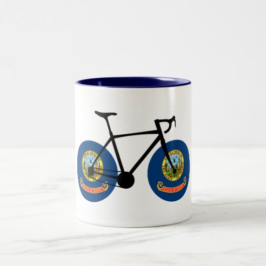 Idaho Flag Cycling Zweifarbige Tasse (Mittel)