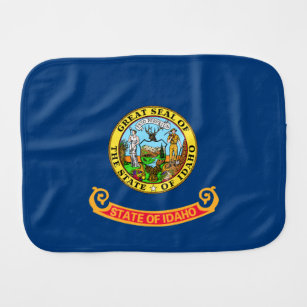 Idaho Flag, der Gem Staat, amerikanische Staaten Baby Spucktuch