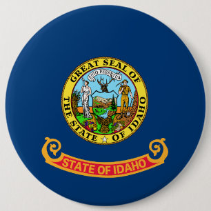 Idaho Flag, der Gem Staat, amerikanische Staaten Button