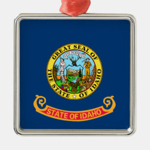 Idaho Flag, der Gem Staat, amerikanische Staaten Ornament Aus Metall