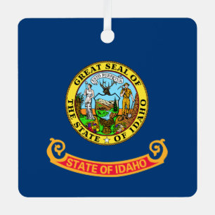 Idaho Flag, der Gem Staat, amerikanische Staaten Ornament Aus Metall