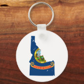 Idaho Flag Karte Schlüsselanhänger (Vorderseite)