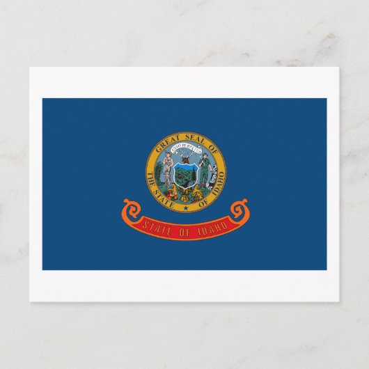 Idaho Flag Postcard Postkarte (Vorderseite)