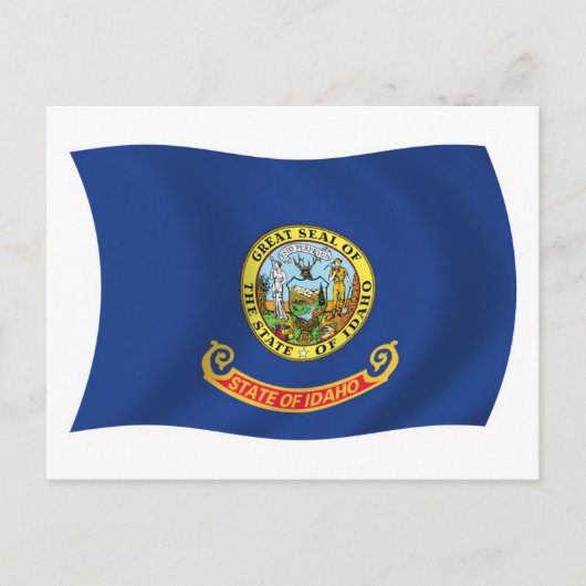 Idaho Flag Postcard Postkarte (Vorderseite)