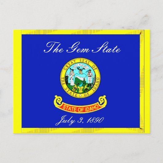 Idaho Flag Postcard Postkarte (Vorderseite)