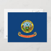 Idaho Flag Postcard Postkarte (Vorne/Hinten)