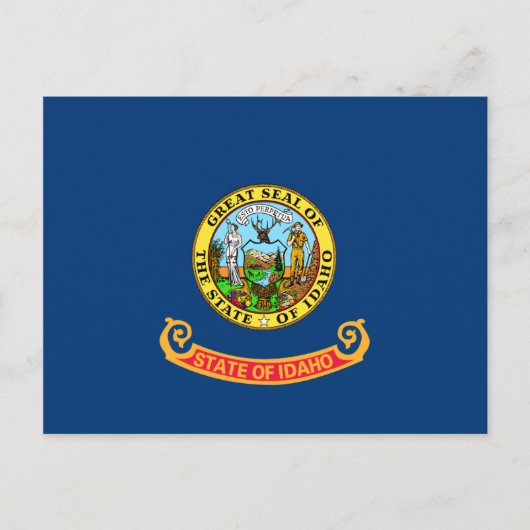 Idaho Flag Postcard Postkarte (Vorderseite)