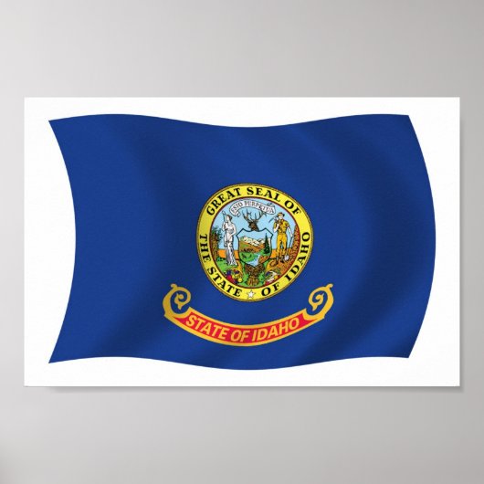 Idaho Flag Poster Print (Vorne)