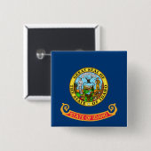 Idaho-Flagge: der Edelstein-Staat, Amerika Mountai Button (Vorne & Hinten)
