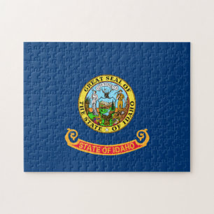 Idaho-Flagge: der Edelstein-Staat, Amerika Mountai Puzzle