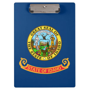 Idaho-Flagge: der Edelsteinstaat, Amerika Mountain Klemmbrett