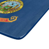 Idaho-Flagge: der Edelsteinstaat, Amerika Mountain Schneidebrett (Ecke)