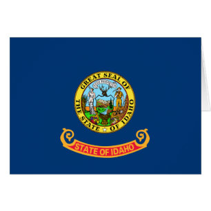 Idaho-Flagge: der Edelsteinstaat, Amerikas Mountai