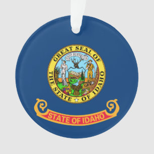 Idaho-Flagge: der Edelsteinstaat, Amerikas Mountai Ornament