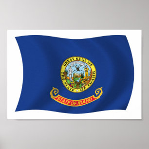 Idaho-Flagge Poster Druck