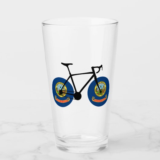 Idaho-Flagge-Radsport Glas (Vorderseite)