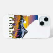 Idaho-Form mit Berg und Wildblumen Case-Mate iPhone Hülle (Rückseite (Horizontal))