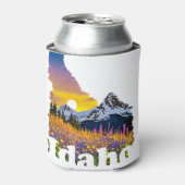Idaho-Form mit Berg und Wildblumen Dosenkühler (Kanne Vorderseite)