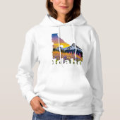 Idaho-Form mit Berg und Wildblumen Hoodie (Vorderseite)