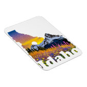 Idaho-Form mit Berg und Wildblumen Magnet (Rechte Seite)