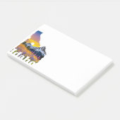 Idaho-Form mit Berg und Wildblumen Post-it Klebezettel (angewinkelt)