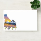 Idaho-Form mit Berg und Wildblumen Post-it Klebezettel (Büro)
