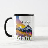 Idaho-Form mit Berg und Wildblumen Tasse (Links)